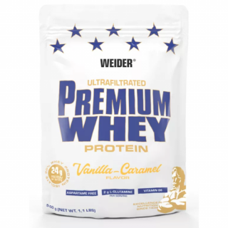Premium Whey Protein (vanilia karamell 500 gr) - alacsony szénhidrát- és zsírtartalmú több komponensű tejsavófehérje