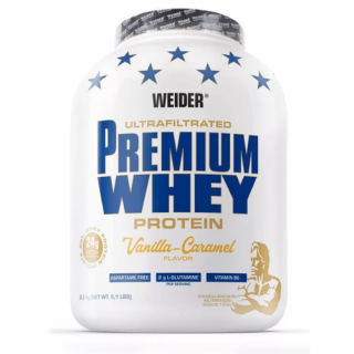 Premium Whey Protein (vanília-karamella 2300 gr) - alacsony szénhidrát- és zsírtartalmú több komponensű tejsavófehérje