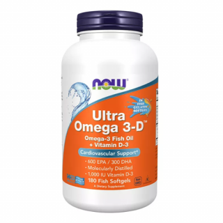 Ultra Omega 3-D (180 lágykapszula) - Halolaj kapszula D-vitaminnal