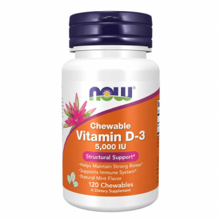 Vitamin D-3 5,000 IU (120 rágótabletta) - Természetes Menta Aroma