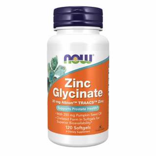 Zinc Glycinate (120 lágykapszula) - Cink Glicinát Tökmagolajjal