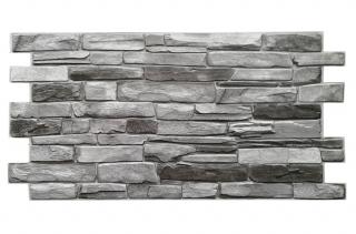 3D PVC falpanel Gray Stone Slate - szürke kő