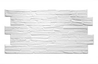 3D PVC falpanel White Stone Slate - fehér Kvarcit