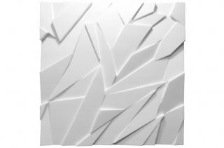 Dekoratív 3D polisztirol falpanel Glass fehér