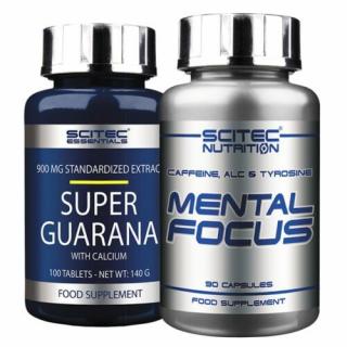 Mental Focus 90 kapsz. + Super Guarana 100 tabl. Scitec Nutrition