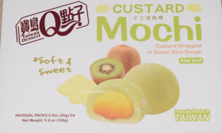 Kiwis custard mochi