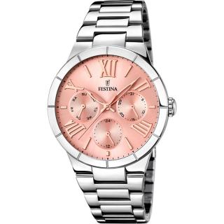 FESTINA - F16716/3 női óra rózsaszín számlappal acél csattal