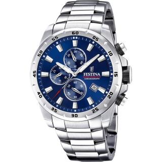FESTINA - F20463/2 férfi óra kék számlappal acél csattal