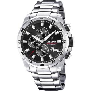 FESTINA - F20463/4 férfi óra fekete számlappal acél csattal