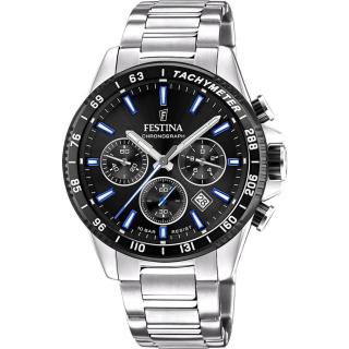 FESTINA - F20560/5 férfi óra fekete / kék számlappal acél csattal