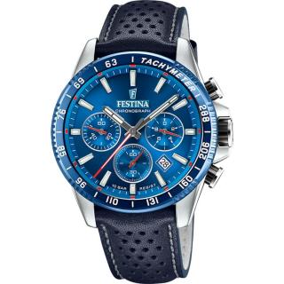 FESTINA - F20561/3 férfi óra kék számlappal kék bőrszíjjal