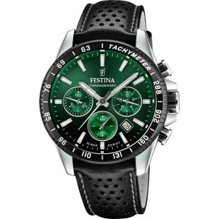 FESTINA - F20561/5 férfi óra zöld / fekete számlappal fekete bőrszíjjal