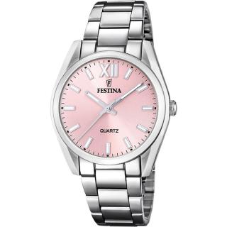 FESTINA - F20622/2 női óra rózsaszín számlappal acél csattal