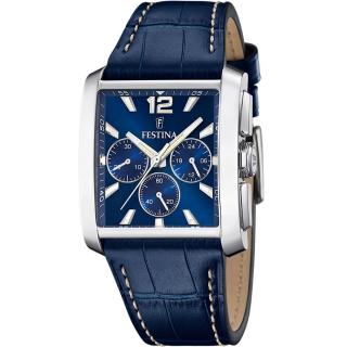 FESTINA - F20636/2 férfi óra kék számlappal kék bőrszíjjal