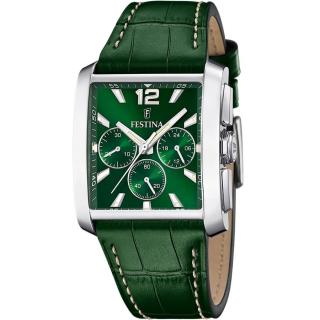 FESTINA - F20636/3 férfi óra zöld számlappal zöld bőrszíjjal