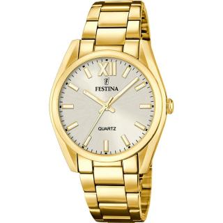 FESTINA - F20640/1 női óra pezsgő számlappal acél csattal (PVD)