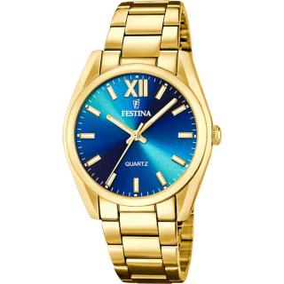 FESTINA - F20640/8 női óra kék számlappal acél csattal (PVD)