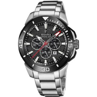 FESTINA - F20641/4 férfi óra fekete számlappal acél csattal