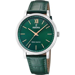 FESTINA - F20660/5 férfi óra zöld számlappal zöld bőrszíjjal
