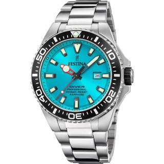 FESTINA - F20663/5 férfi óra türkiz számlappal acél csattal