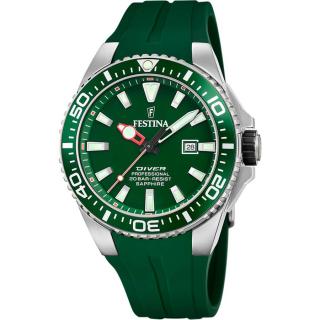 FESTINA - F20664/2 férfi óra zöld számlappal zöld szilikon (gumi) szíjjal