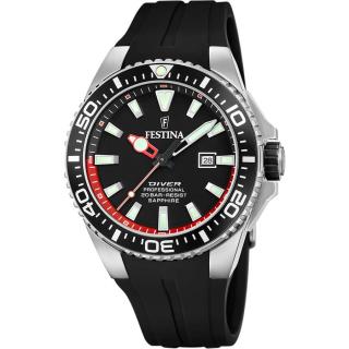 FESTINA - F20664/3 férfi óra fekete számlappal fekete szilikon (gumi) szíjjal