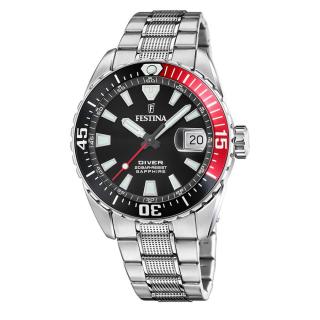FESTINA - F20669/6 férfi óra fekete számlappal acél csattal