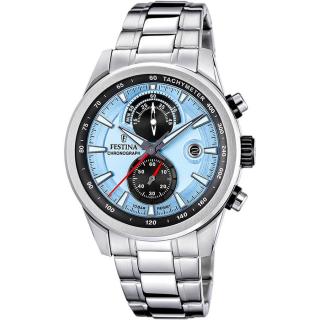 FESTINA - F20694/2 férfi óra kék számlappal acél  csattal