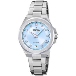 FESTINA - F20700/3 női óra kék számlappal, cirkónia kövekkel acél csattal