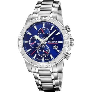 FESTINA - F20704/2 férfi óra kék számlappal acél csattal