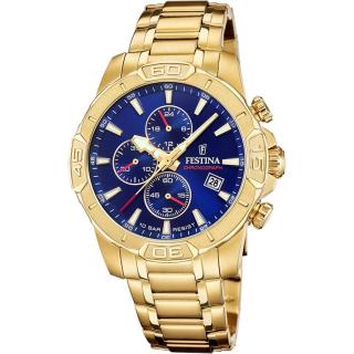FESTINA - F20705/3 férfi óra kék számlappal acél csattal (PVD)