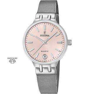 FESTINA - F20712/3 női óra rózsaszín számlappal acél csattal