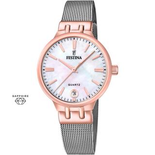 FESTINA - F20715/1 női óra gyöngyház számlappal acél csattal
