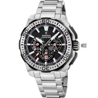 FESTINA - F20724/7 férfi óra fekete számlappal acél csattal
