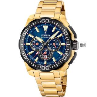 FESTINA - F20727/1 férfi óra kék számlappal acél csattal (PVD)