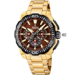 FESTINA - F20727/3 férfi óra csokoládé számlappal acél csattal (PVD)