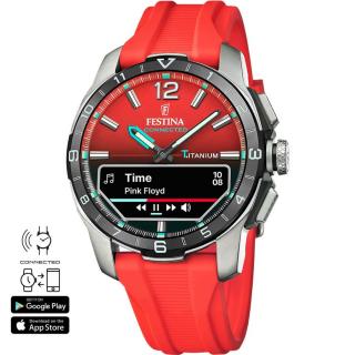 FESTINA - F23000/6 férfi óra piros számlappal piros szilikon (gumi) szíjjal)
