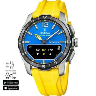 FESTINA - F23000/8 férfi óra kék számlappal sárga szilikon (gumi) szíjjal)