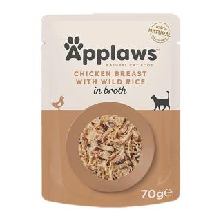 Applaws Cat Csirke Vadrizzsel, 12x70g