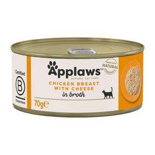 Applaws Cat Csirkemell Sajttal, 12x70 g