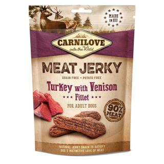 Carnilove Jerky Snack Turkey with Venison Fillet – pulyka szarvas filével 3x100g