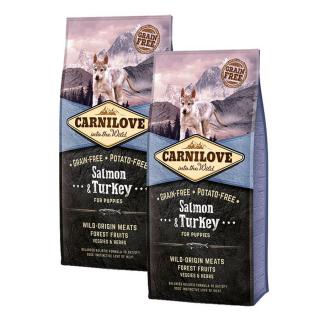 CARNILOVE Puppy Lazac és Pulyka 2x12kg