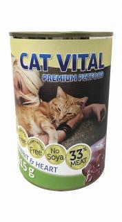 Cat Vital konzerv nyúl-szív 6x415g