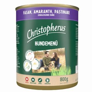 Christopherus Dog konzerv menü fácán, amaránt, paszternák 800g