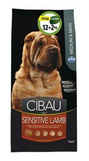 Cibau Sensitive Lamb Medium and Maxi 12+2kg
