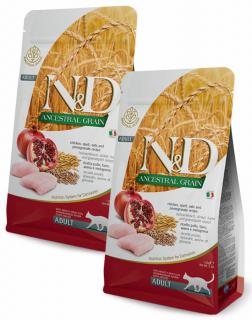 ND Cat Ancestral Grain Csirke és Gránátalma Adult 2x1,5kg
