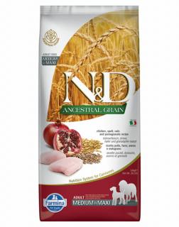 ND Dog Ancestral Grain Csirke és Gránátalma Adult Medium/Maxi 12kg