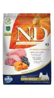 ND Dog Grain Free Pumpkin Bárány és Áfonya Adult Mini 7kg