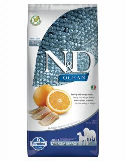 ND Dog Ocean Hering és Narancs Adult Medium/Maxi 12kg