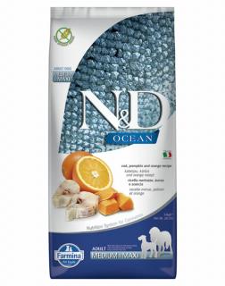 ND Dog Ocean Tőkehal, Sütőtök és Narancs Adult Medium/Maxi 12kg